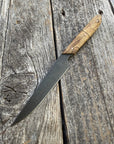 Western Paring Knife 3.75" —  Spalted Maple & Brass