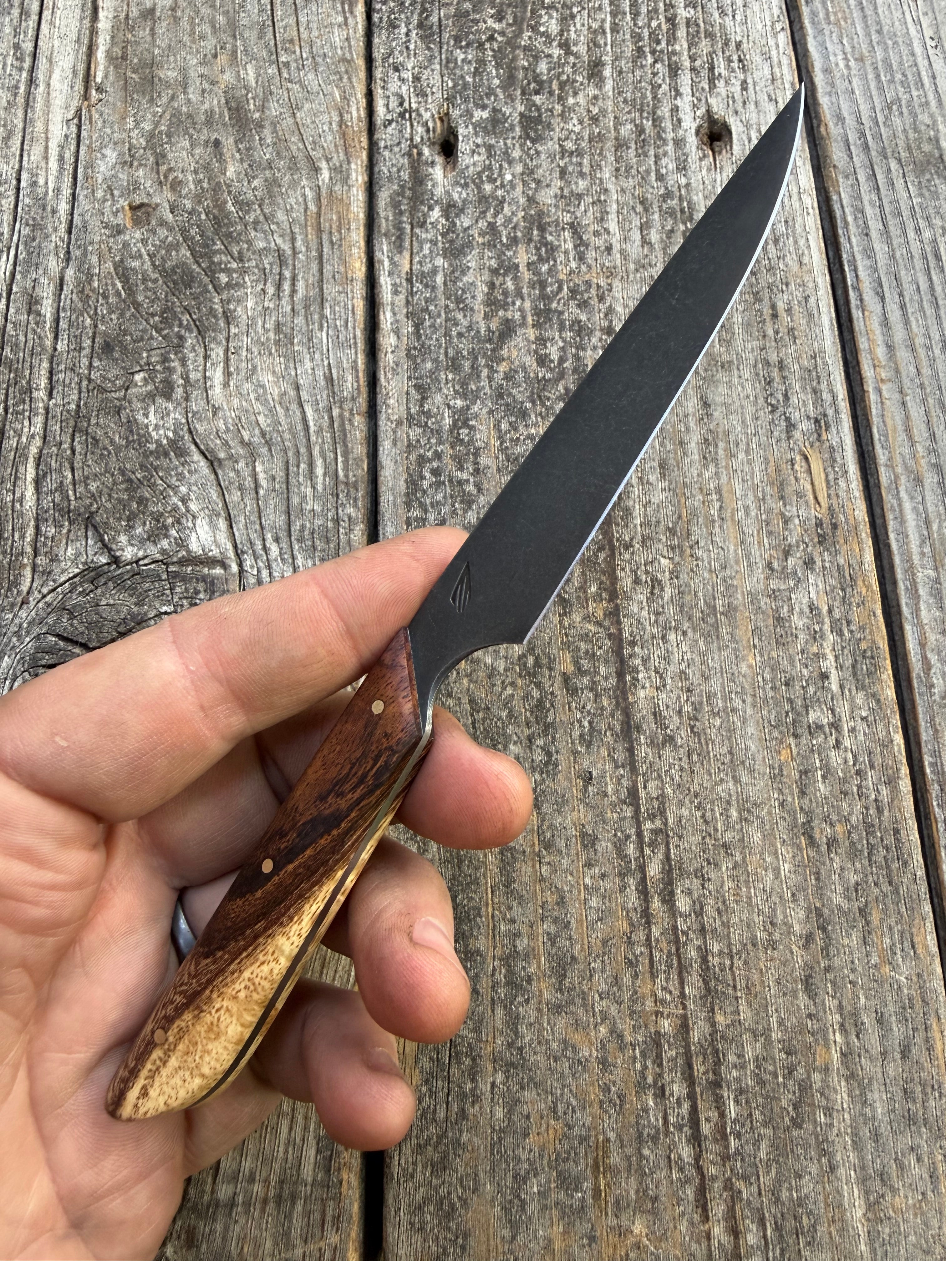 Western Paring Knife 3.75" —  Koa & Brass