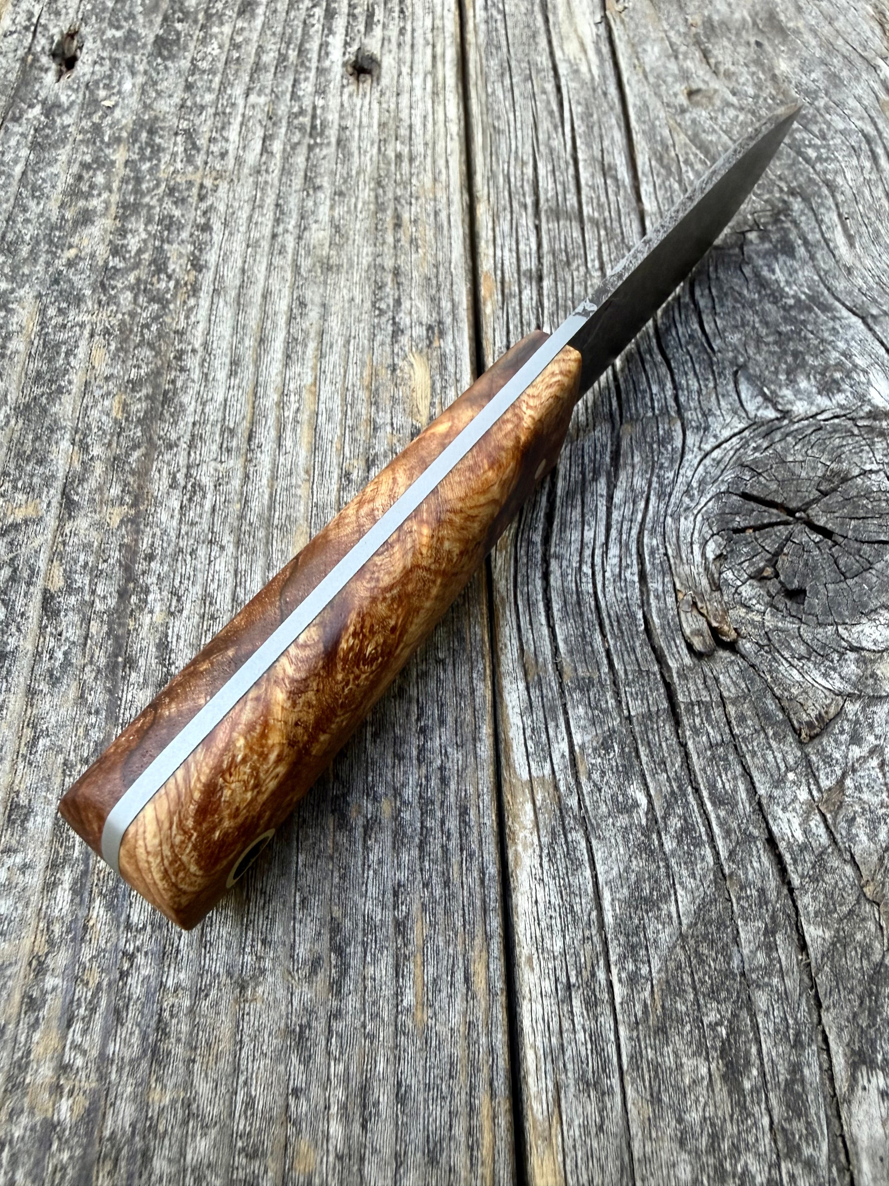 Mountain Scout Knife — Ambrosia Maple & Brass
