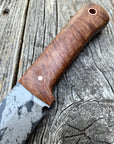 Long Scout Knife — Redwood Burl & Copper