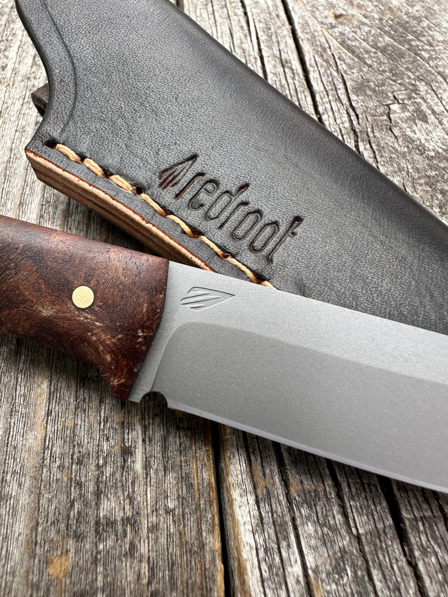 Survival Scout Knife — Ambrosia Maple & Brass