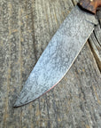 Drop-Point Harvester— Spalted Dark Maple & Brass