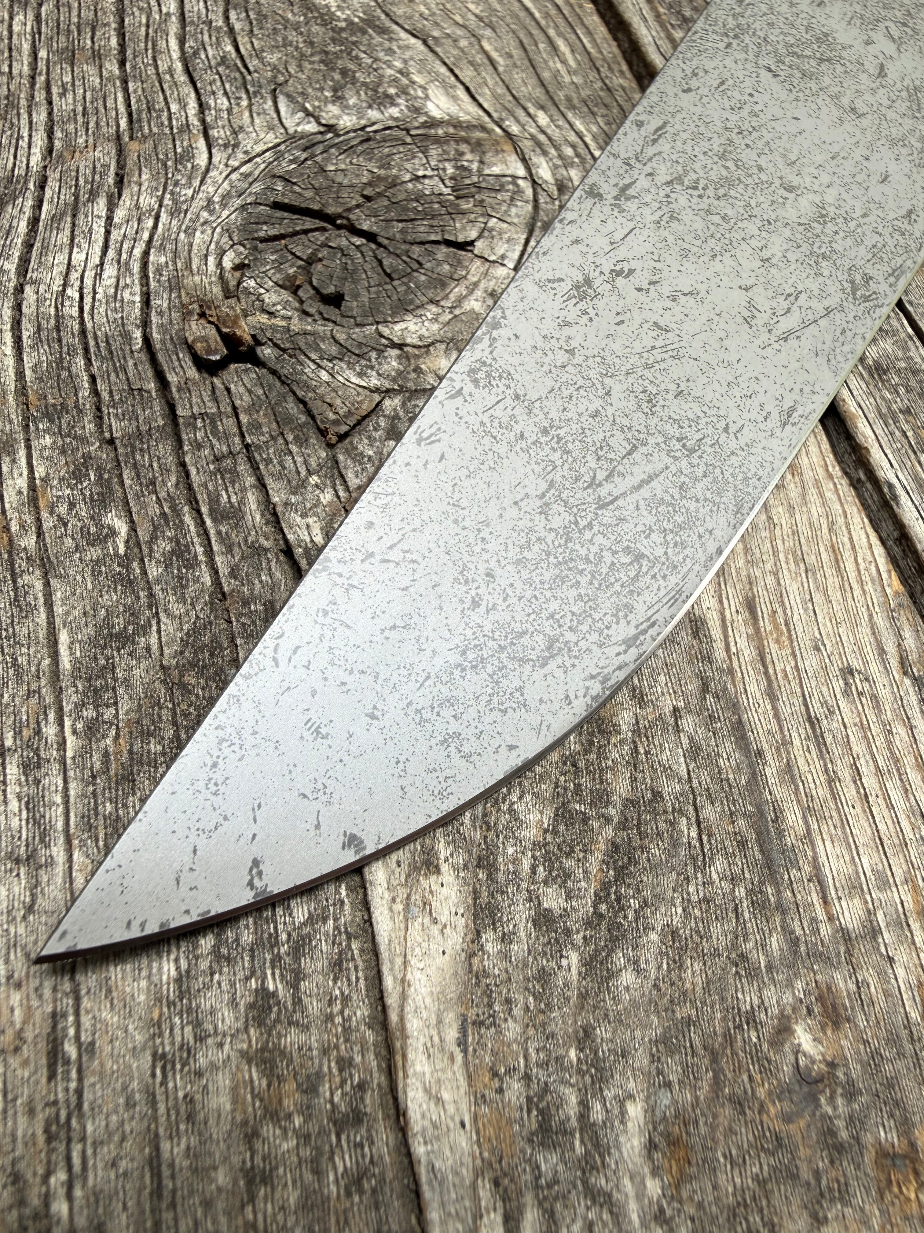 Prototype 8” Chef — Ambrosia Maple Burl & Brass