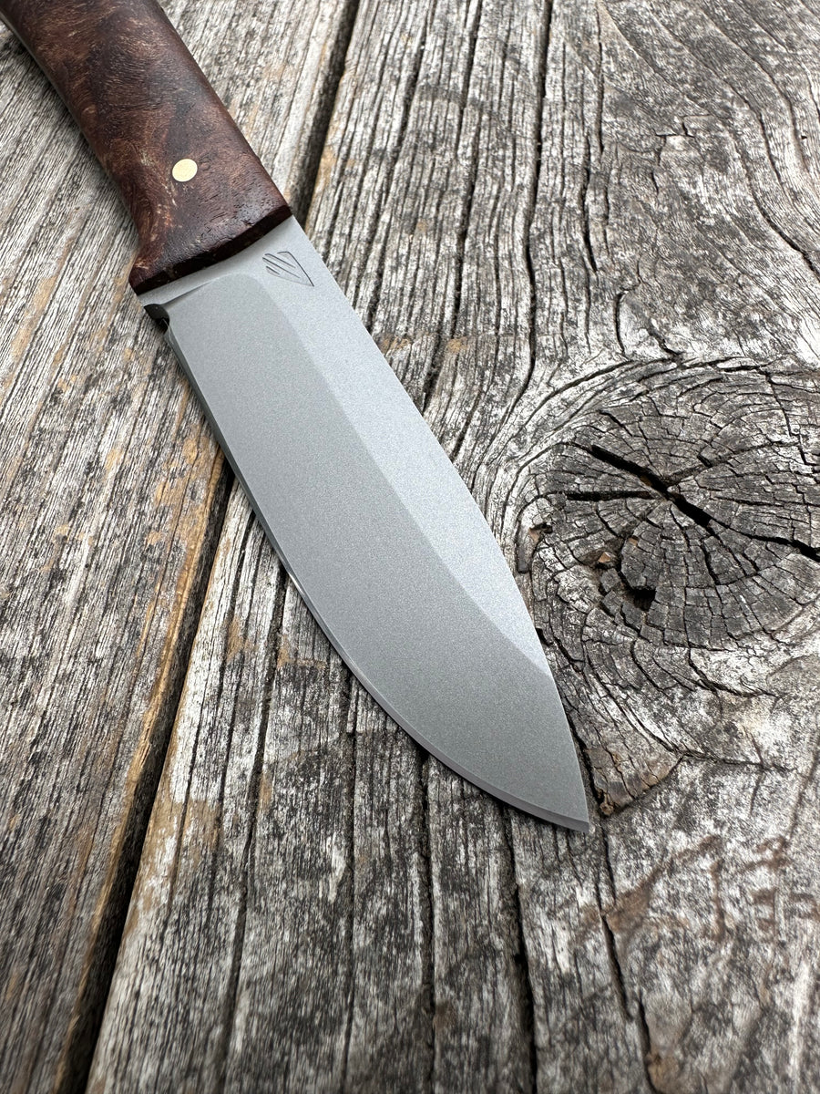 Survival Scout Knife — Ambrosia Maple & Brass