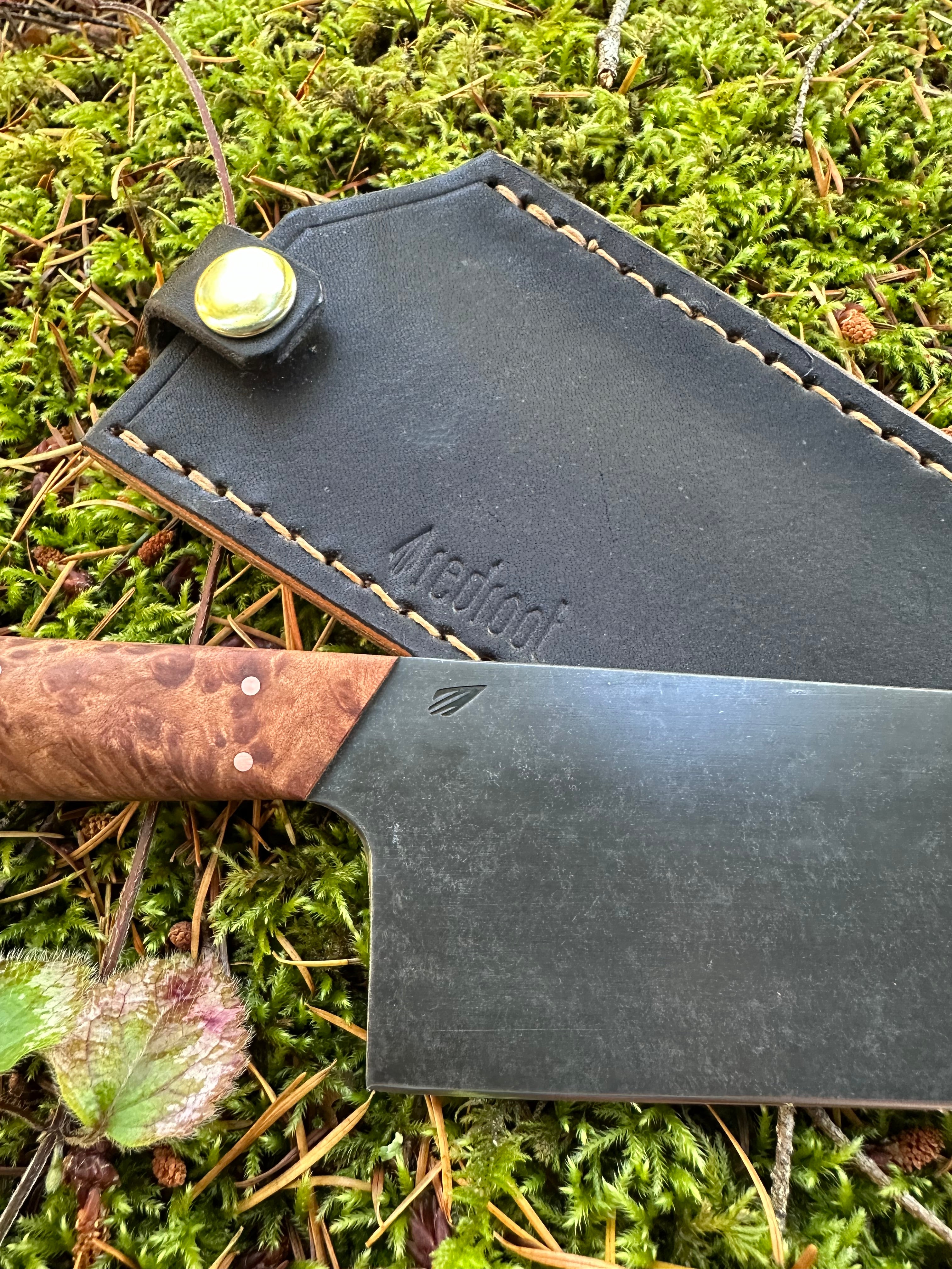 Western Chef’s Knife 8” — Redwood Burl & Copper