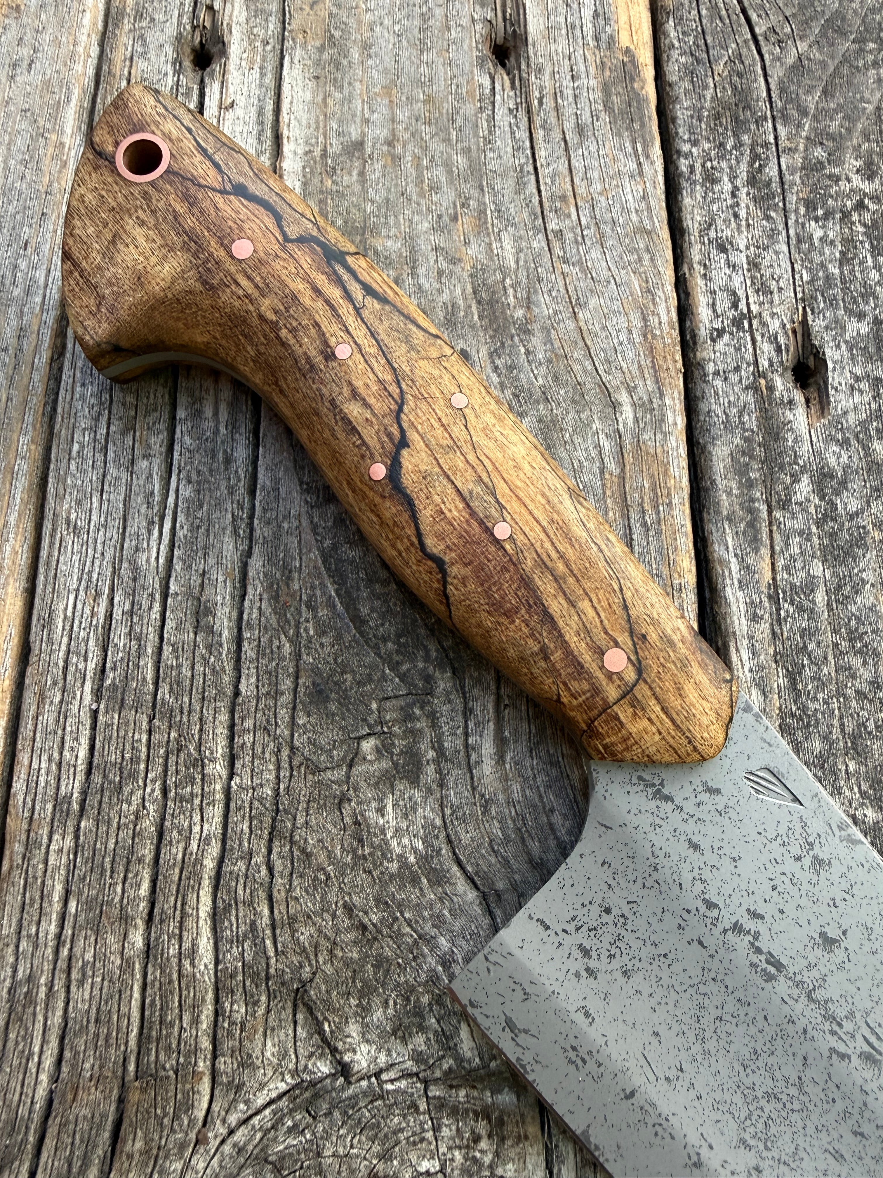 S-Ground Chef’s Knife 7”— Spalted Maple & Copper