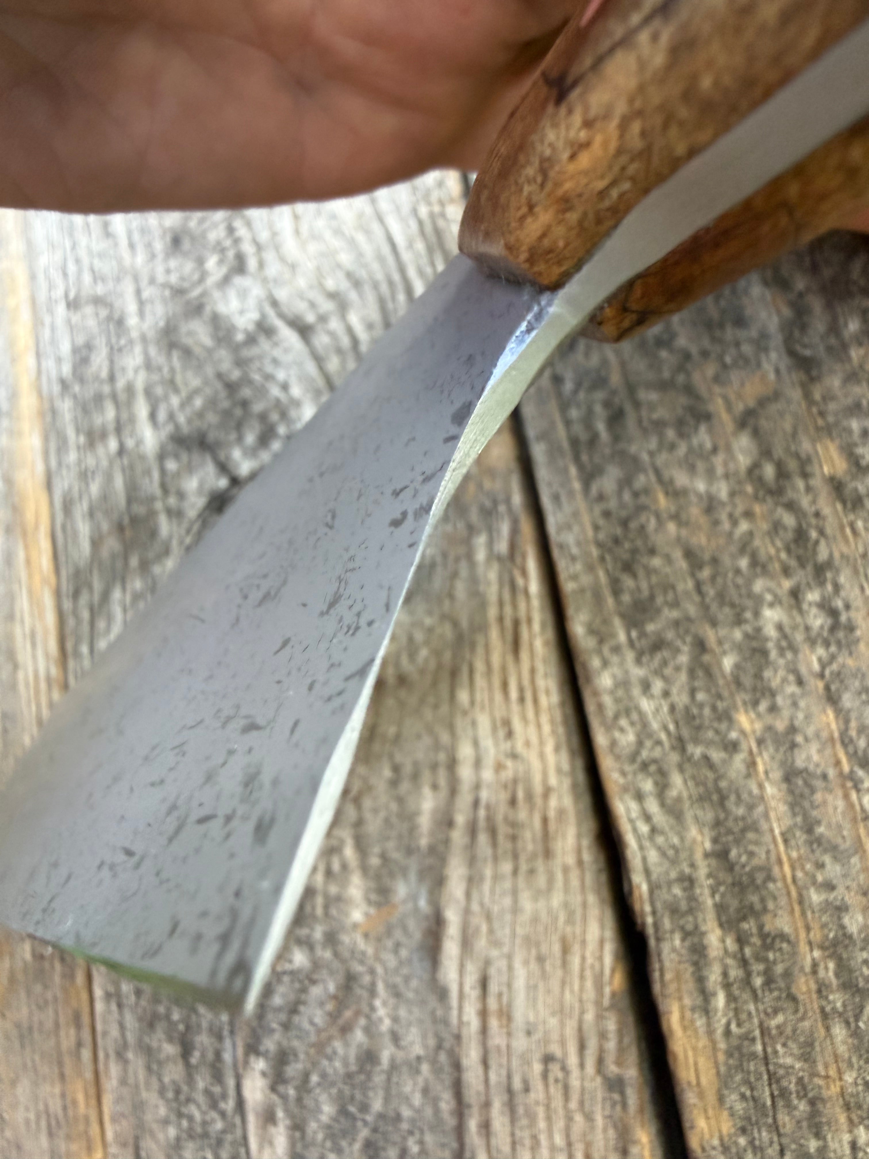 S-Ground Chef’s Knife 7”— Spalted Maple & Copper