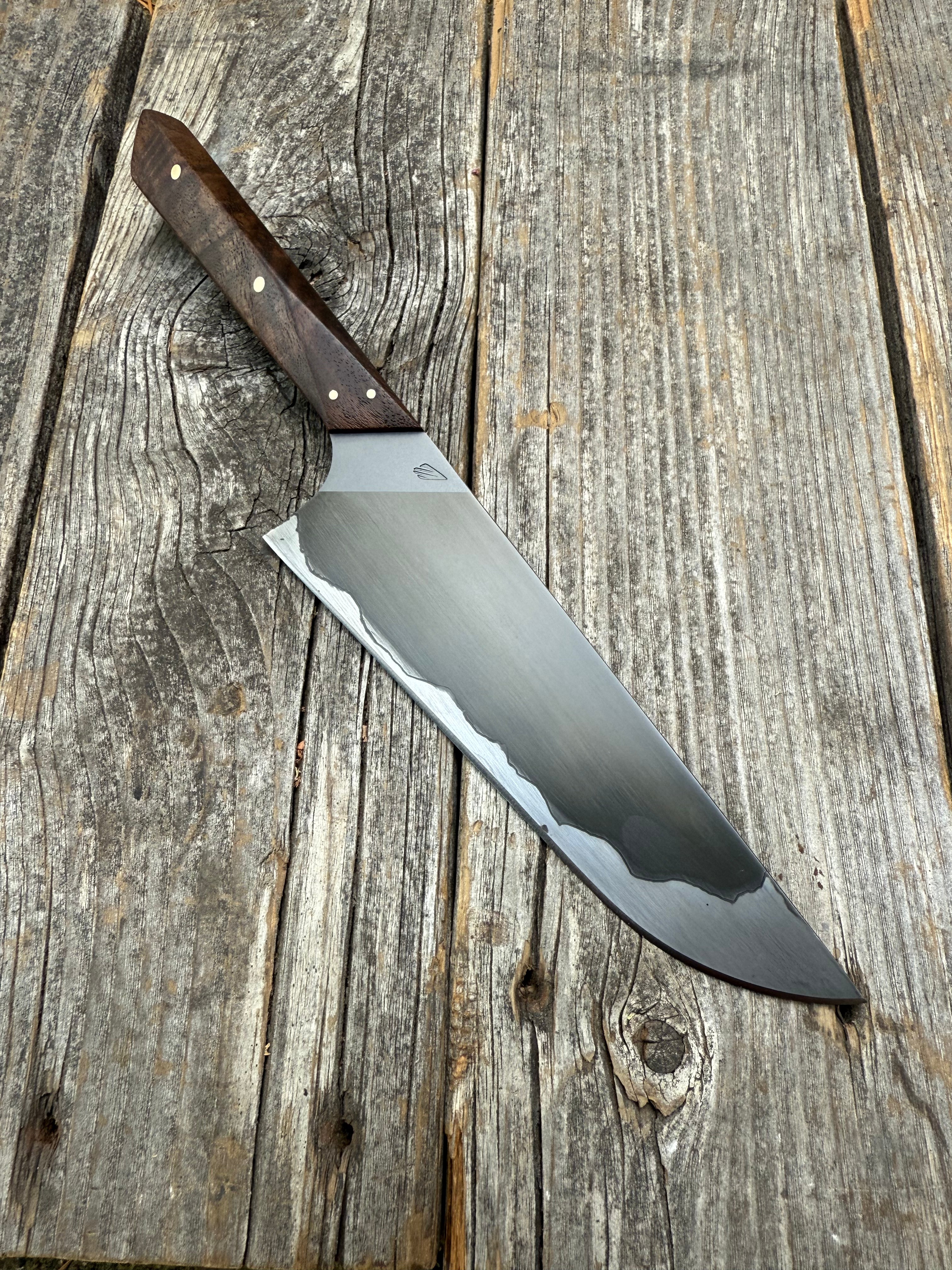 Prototype 6” Mini-Chef — Walnut Burl and Brass