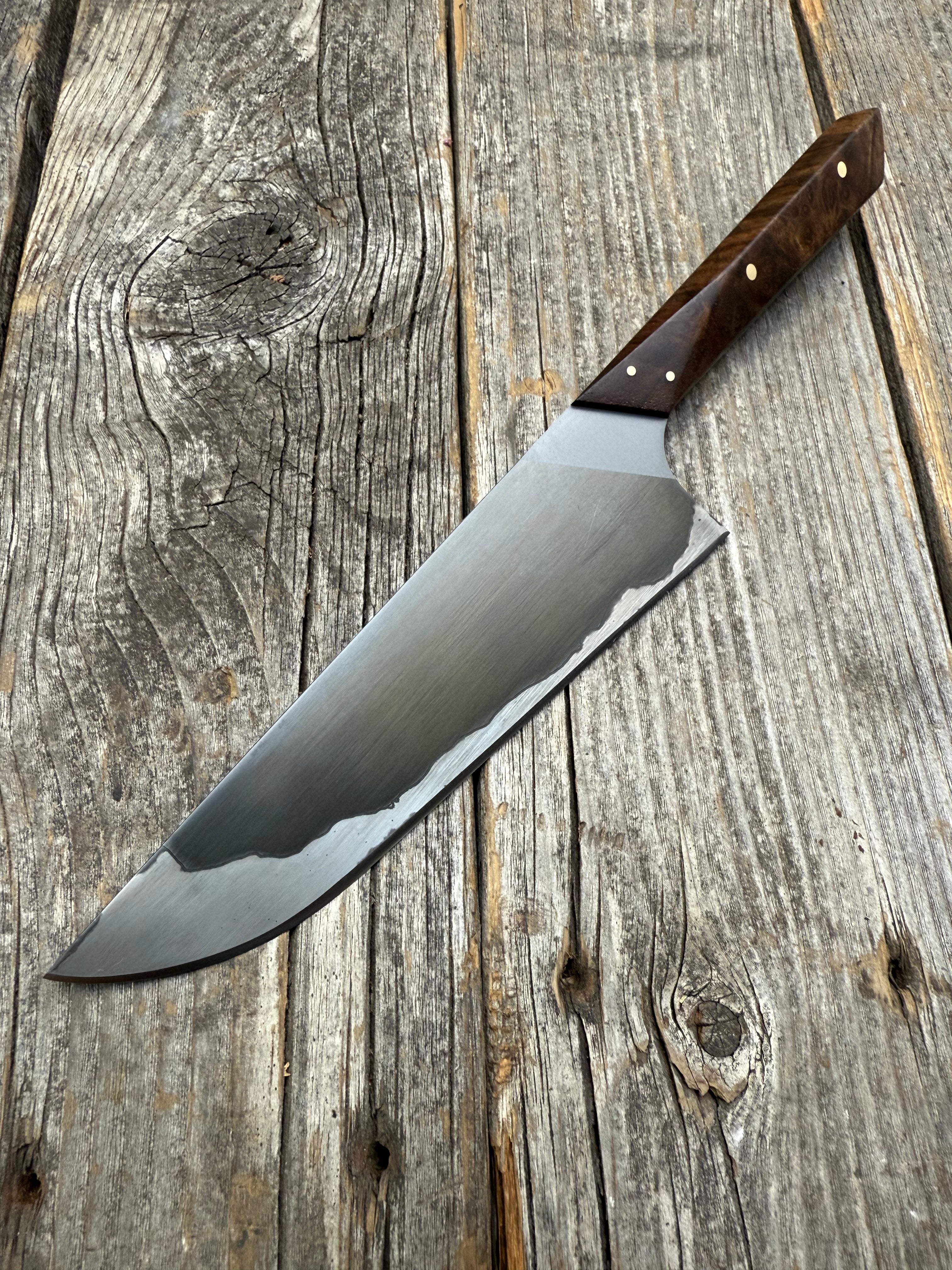 Prototype 6” Mini-Chef — Walnut Burl and Brass