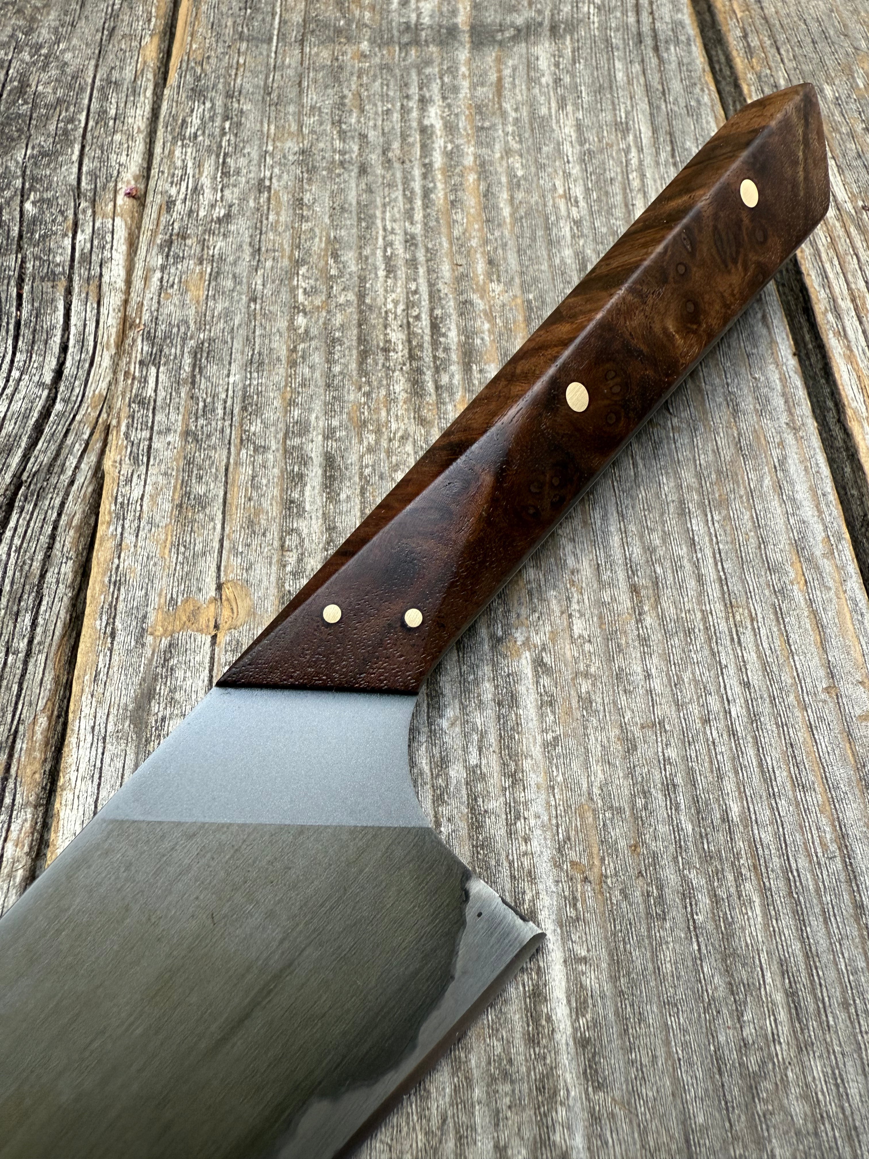 Prototype 6” Mini-Chef — Walnut Burl and Brass