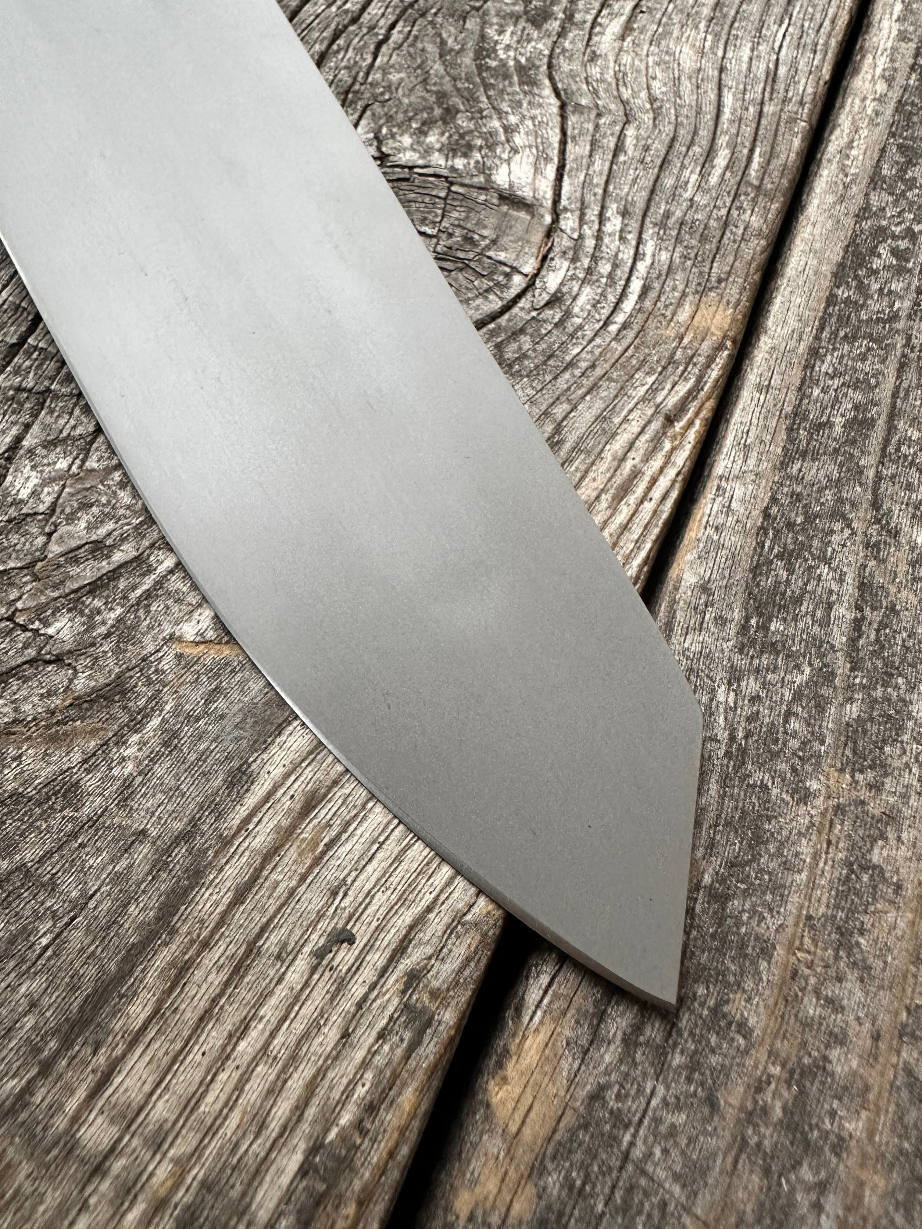 S-Ground Chef’s Knife 8"— Maple Burl & Brass