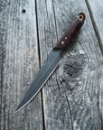 Quille Pocket EDC knife — Redwood Burl & copper
