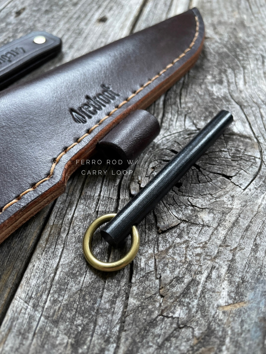 Valence Bushcrafter — buckeye burl & Linen Micarta
