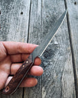 Quille Pocket EDC knife — Redwood Burl & copper