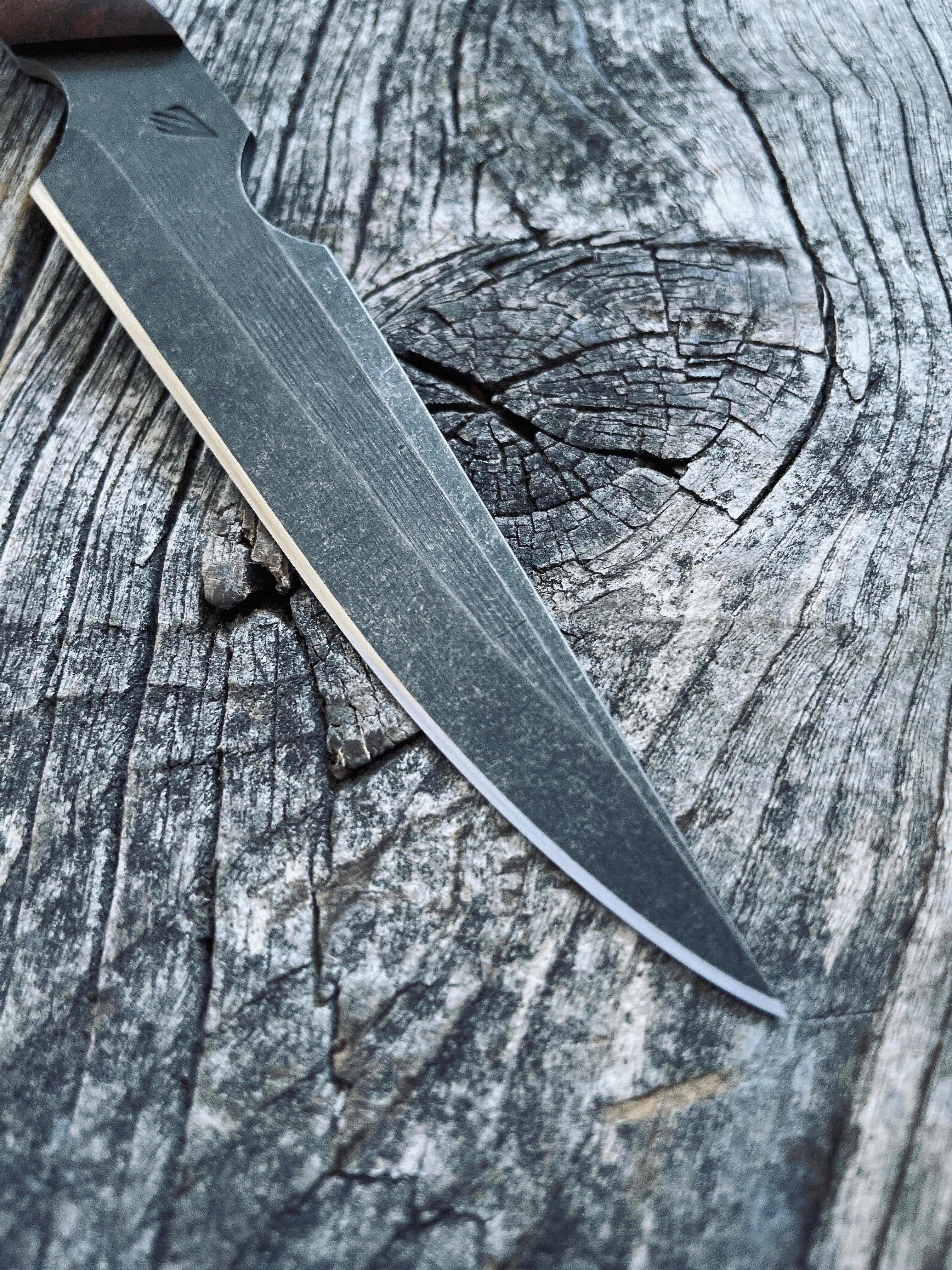Quille Pocket EDC knife — Redwood Burl & copper