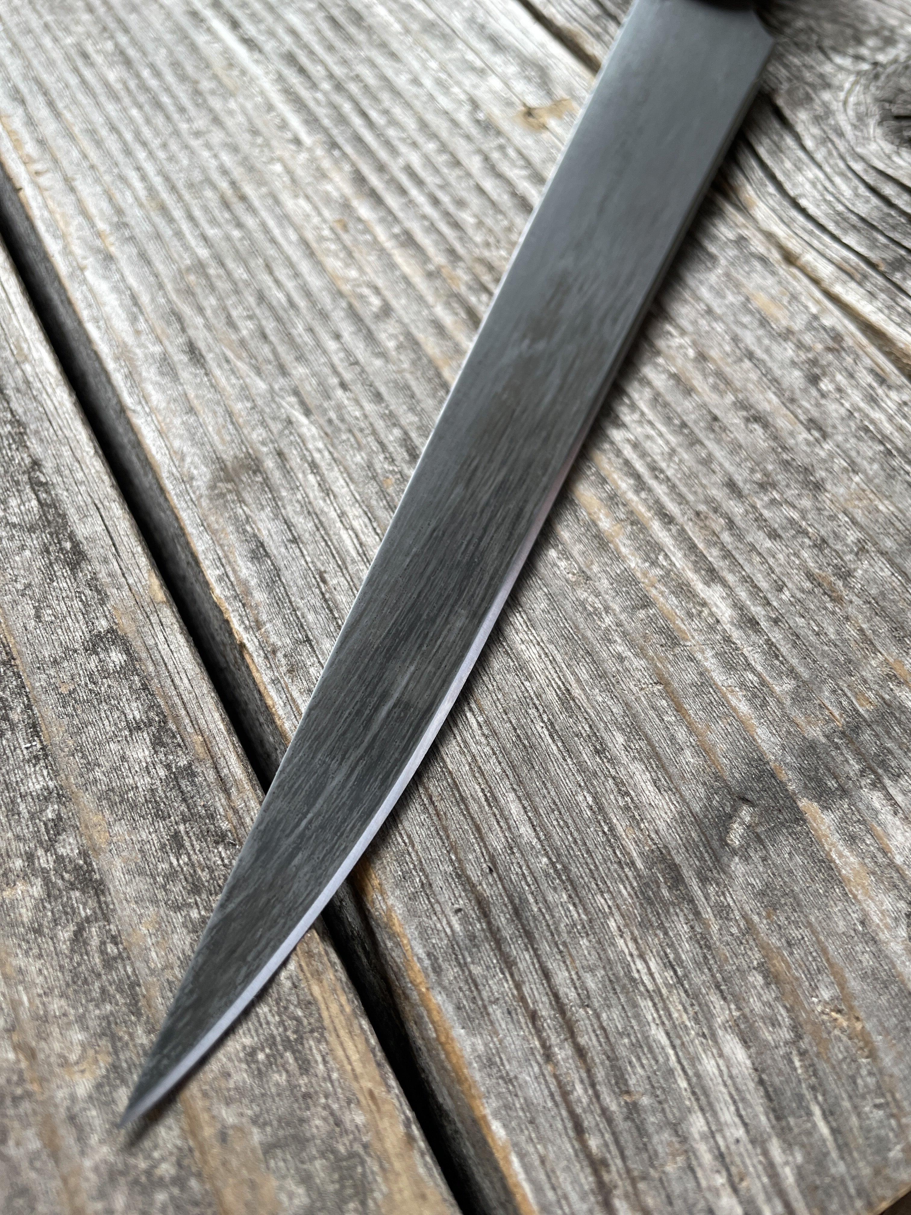 Western Heavy Fillet Knife 8" — Spalted Maple & Copper