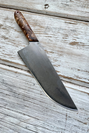 Western Chef’s Knife 7” — Spalted Maple Burl & Copper