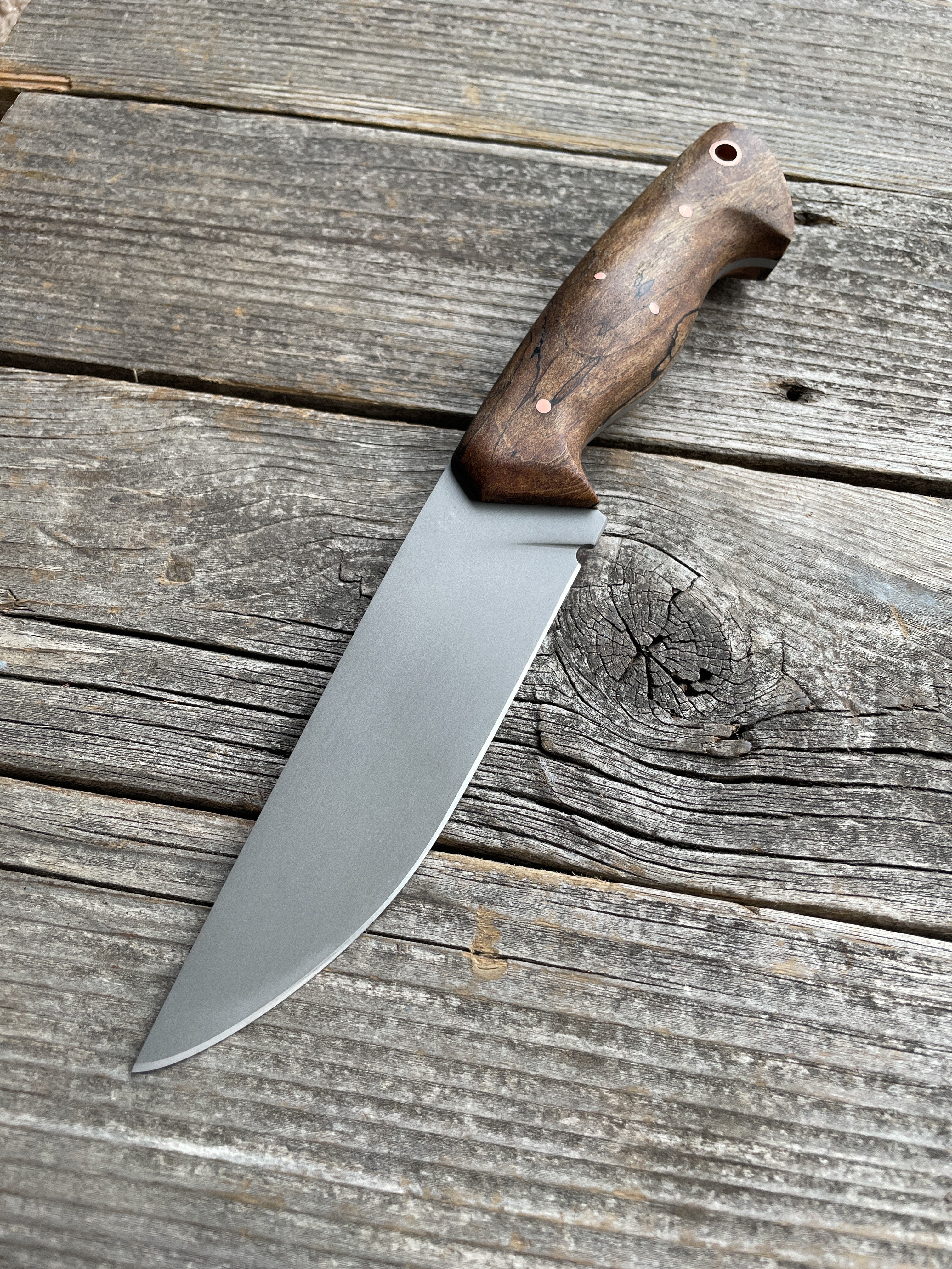 Prometheus Hunter — (stainless) Spalted Maple & Copper