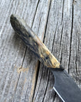 Western Paring Knife 3.75" —  Buckeye Burl & Linen Micarta