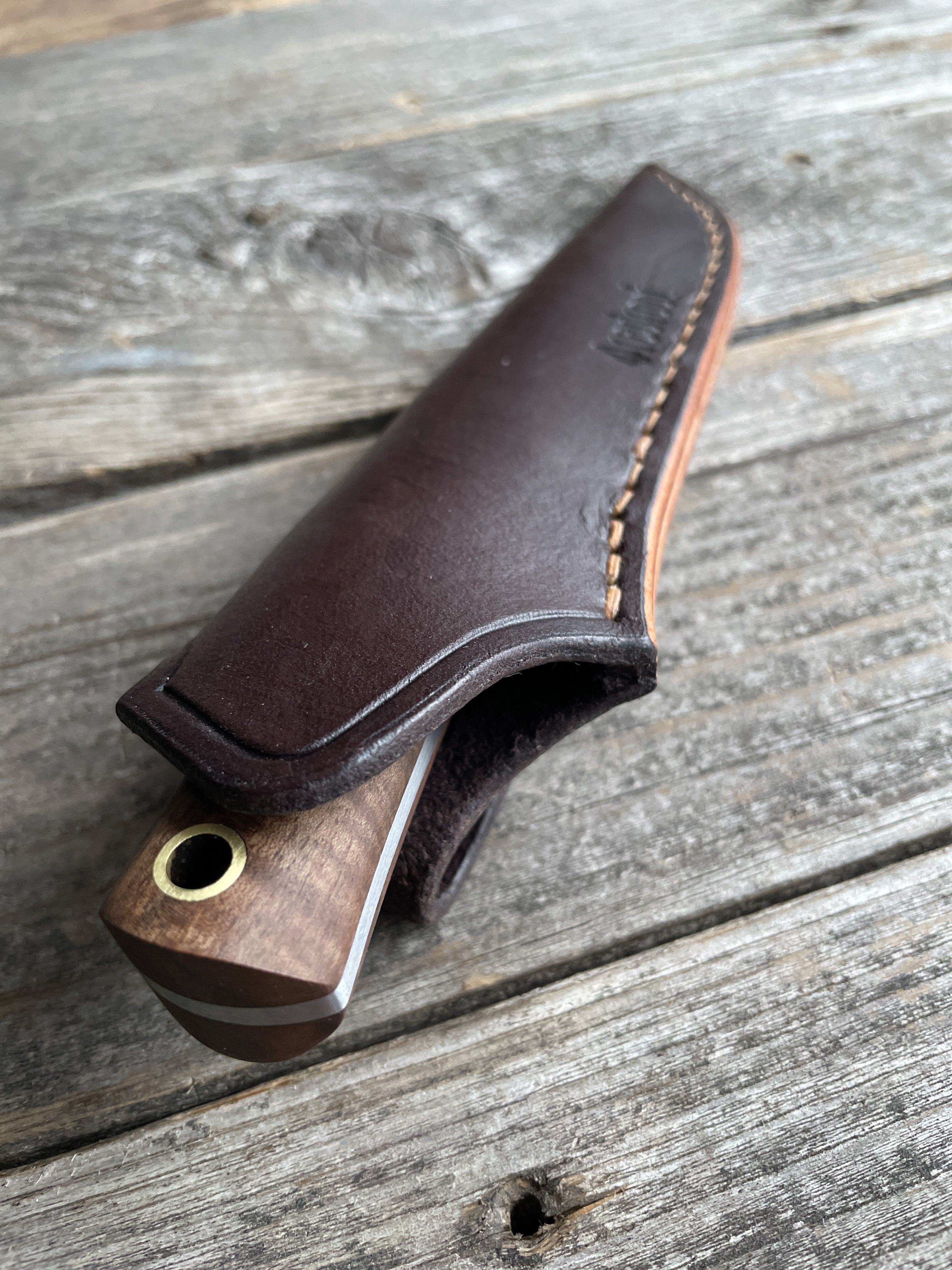 Mountain Scout Knife — English Walnut & Brass