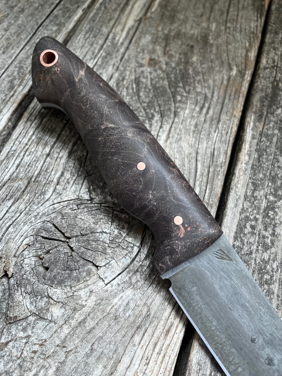 Valence Bushcrafter —  Dyed Maple Burl & Copper