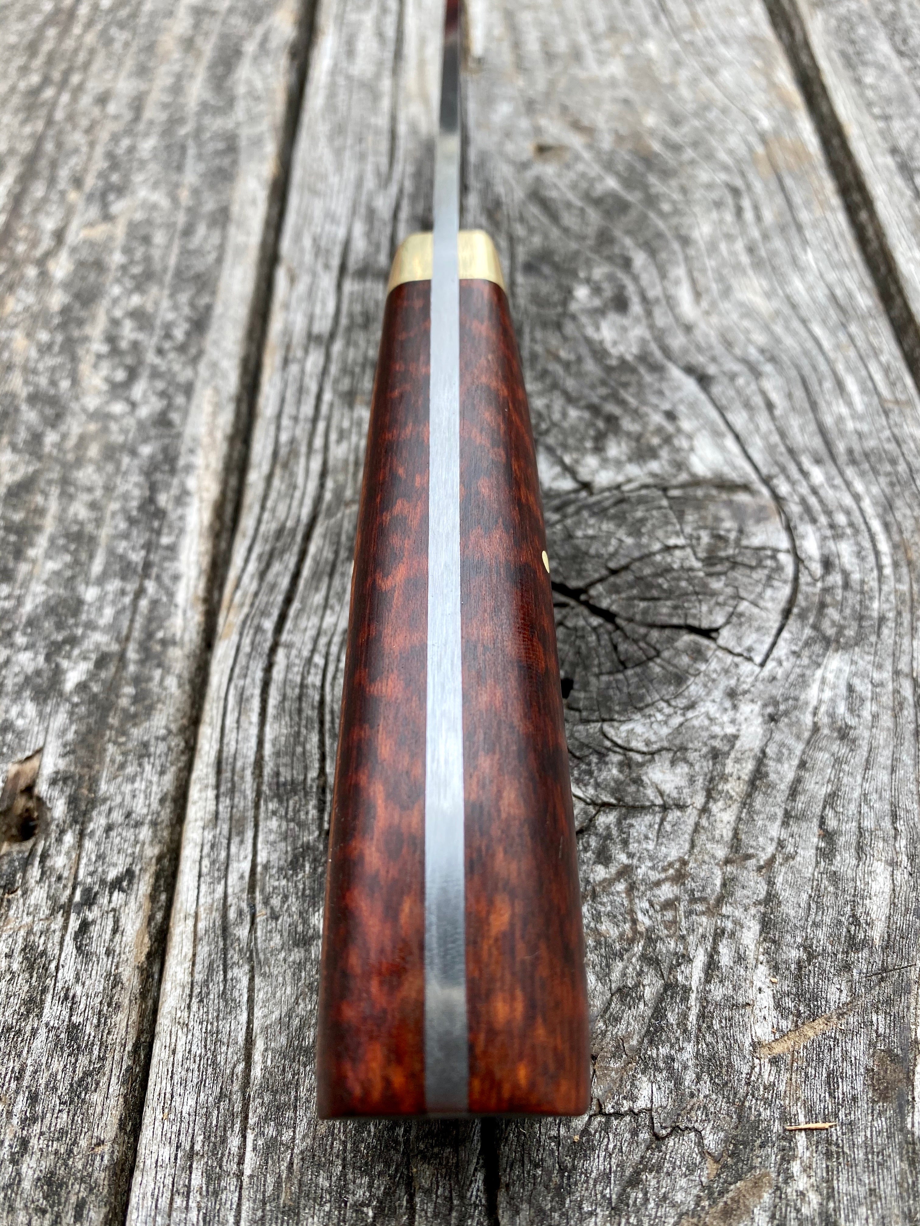 Long Hunter Camp Knife — Snakewood & Brass