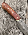 Bird & Trout Knife — Ambonya Burl & Brass