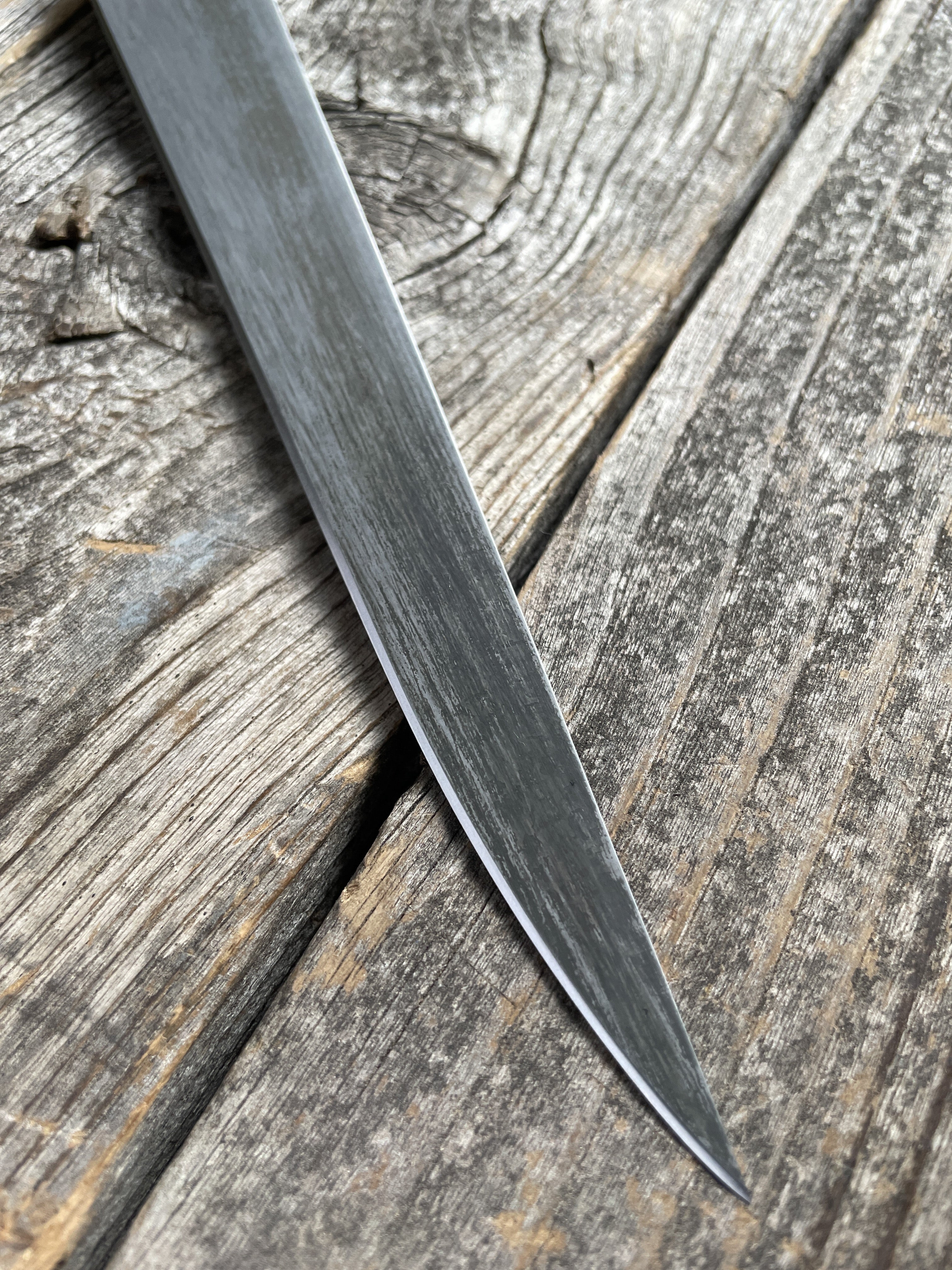 Western Heavy Fillet Knife 8" — Spalted Maple & Copper