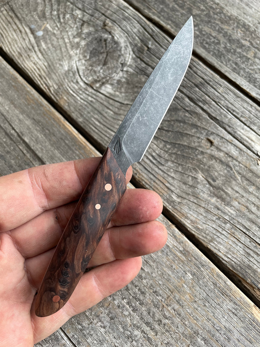 Ocelot Pocket EDC knife — Redwood & copper