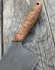 Western “Nakiri” Vegetable Knife— Quilted Maple & Copper