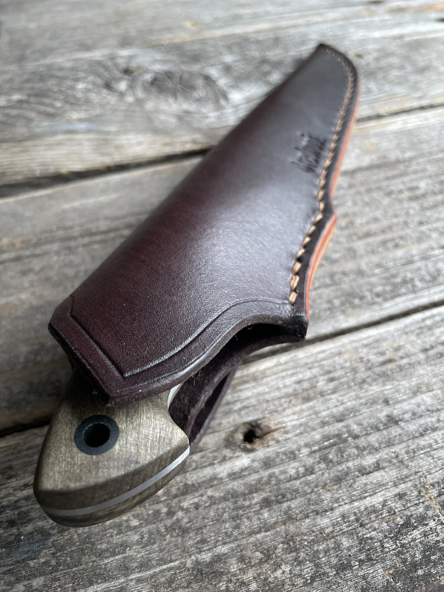 Valence Bushcrafter — buckeye burl & Linen Micarta