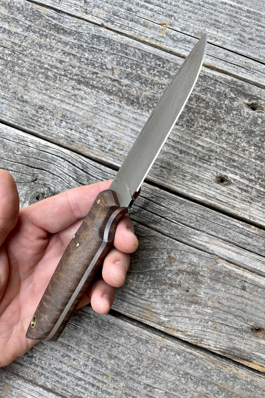 Drop-Point Harvester— Walnut & Brass