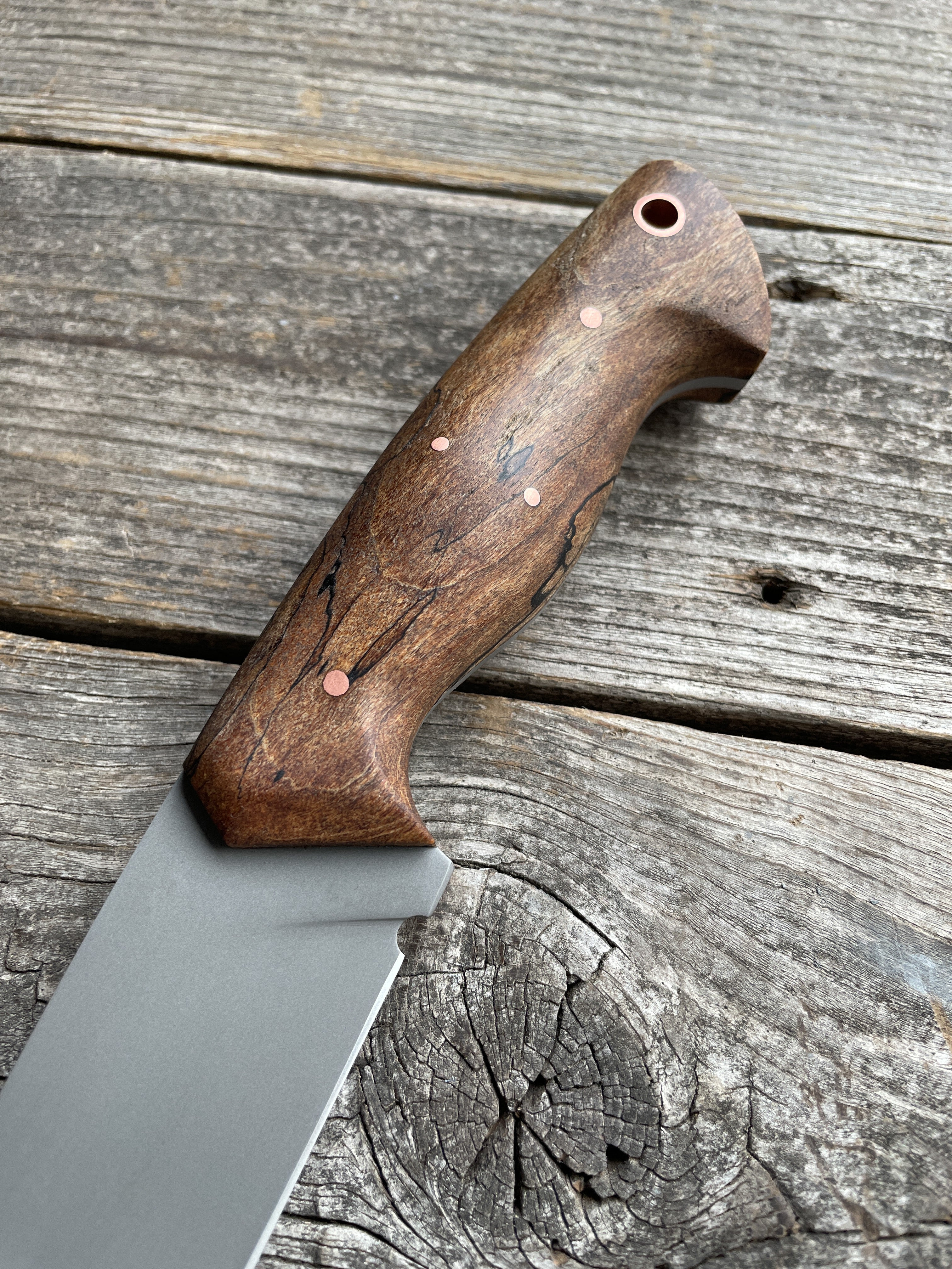 Prometheus Hunter — (stainless) Spalted Maple & Copper