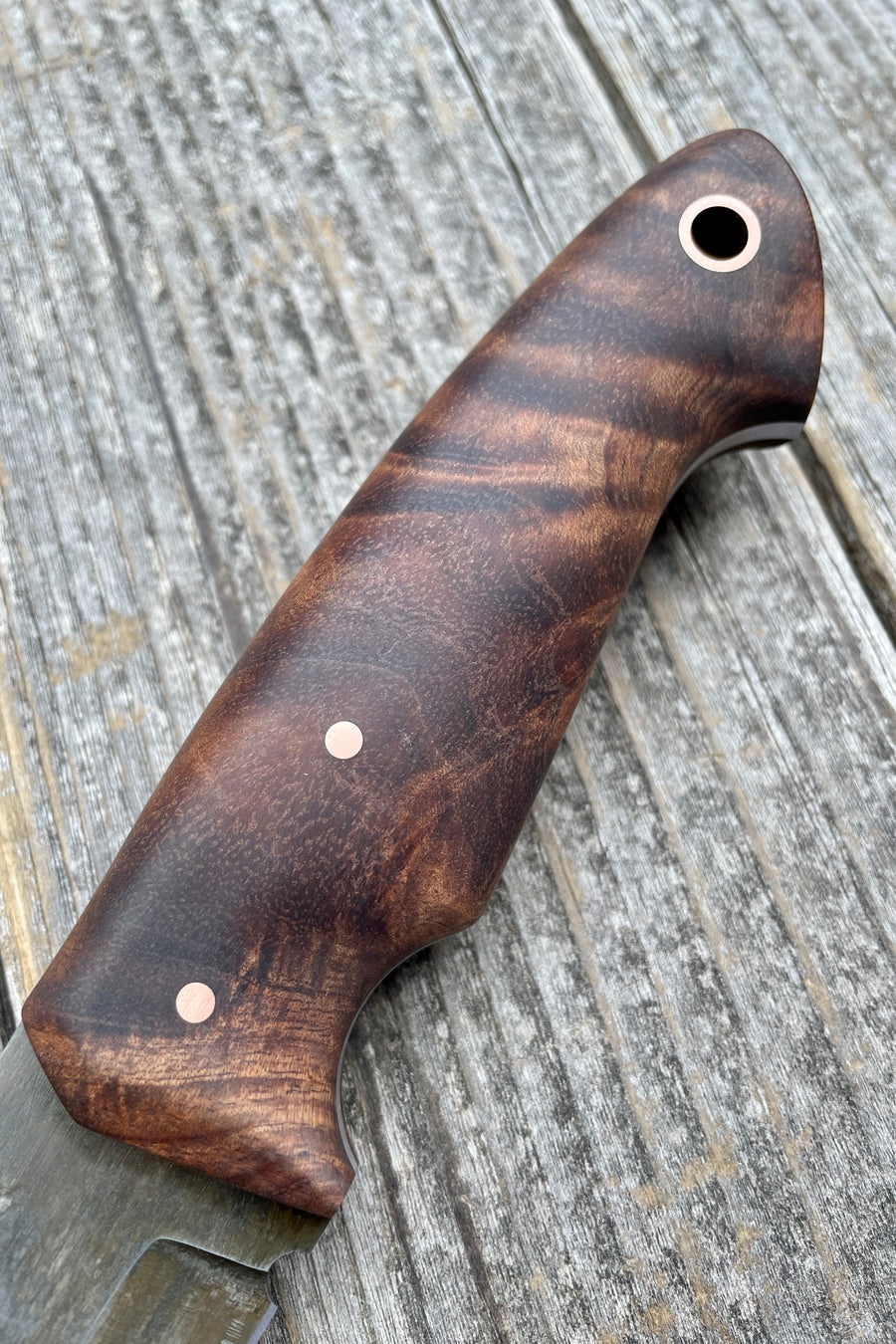 Valence Bushcrafter — Walnut burl & Copper