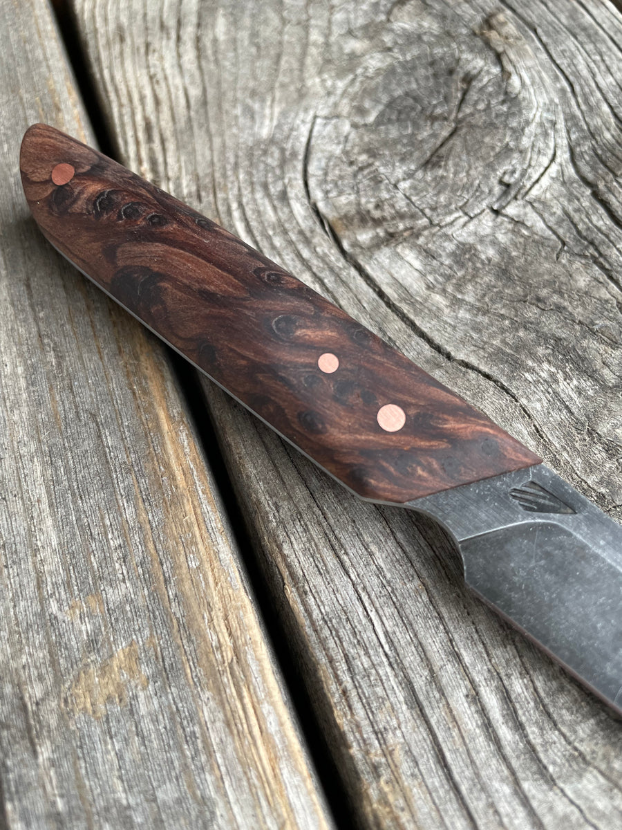 Ocelot Pocket EDC knife — Redwood & copper