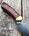 Long Hunter Camp Knife — Snakewood & Brass