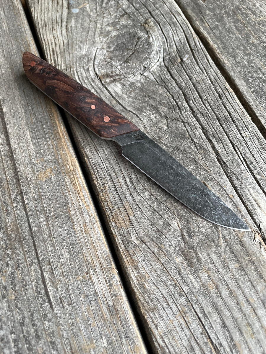 Ocelot Pocket EDC knife — Redwood & copper