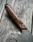 Western Mini-Chef's Knife — English Walnut & Brass