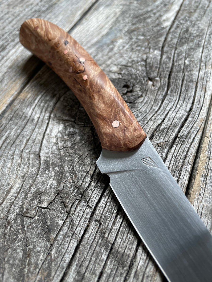 Mattei’s Boning/Fillet knife 6" — (Stainless) Maple Burl & Copper