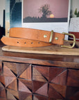 The Forlorne Belt — Veg-Tan or Latigo & Solid Brass