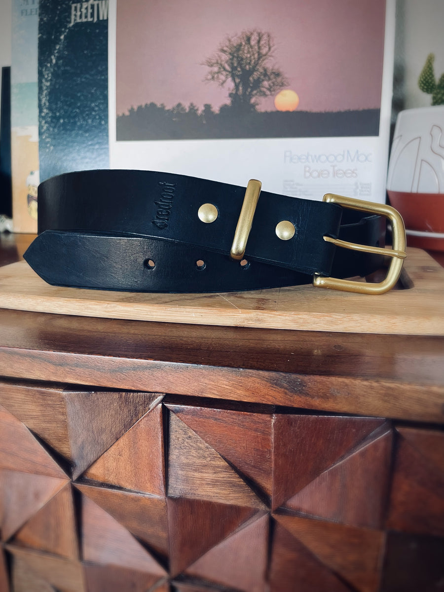 The Forlorne Belt — Veg-Tan or Latigo & Solid Brass