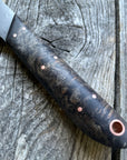 Western “Nakiri” Vegetable Knife— Maple Burl & Copper