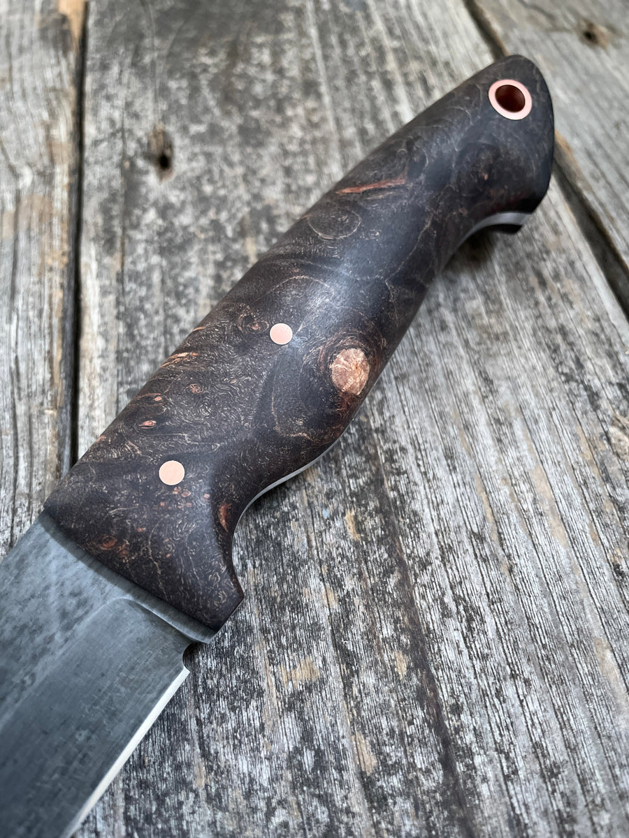 Valence Bushcrafter —  Dyed Maple Burl & Copper