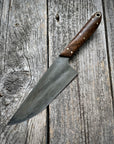 Western Mini-Chef's Knife — English Walnut & Brass