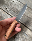 Survival Scout Knife — Maple Burl & Brass