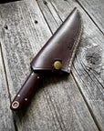 Western Mini-Chef's Knife — Snakewood & Brass