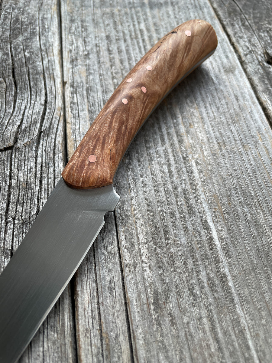 Mattei’s Boning/Fillet knife 6" — (Stainless) Maple Burl & Copper