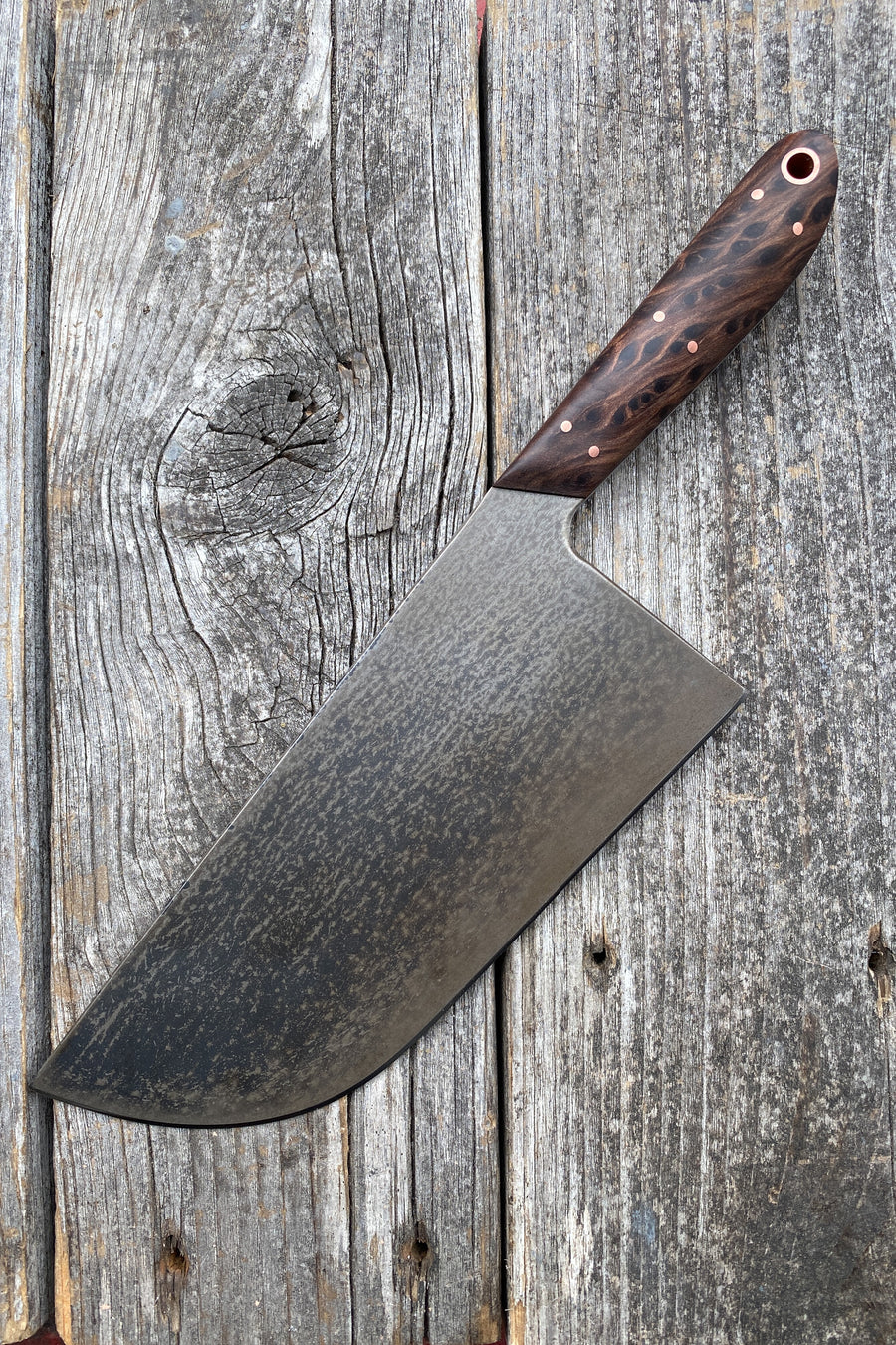 Western Cleaver 7” — Redwood Burl & Copper