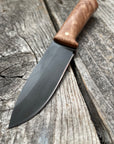 Survival Scout Knife — Maple Burl & Brass