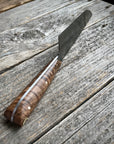 Western Mini-Chef's Knife — English Walnut & Brass